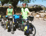 Robert and Linda in Manti, Utah on their 190 mile tour of central Utah.