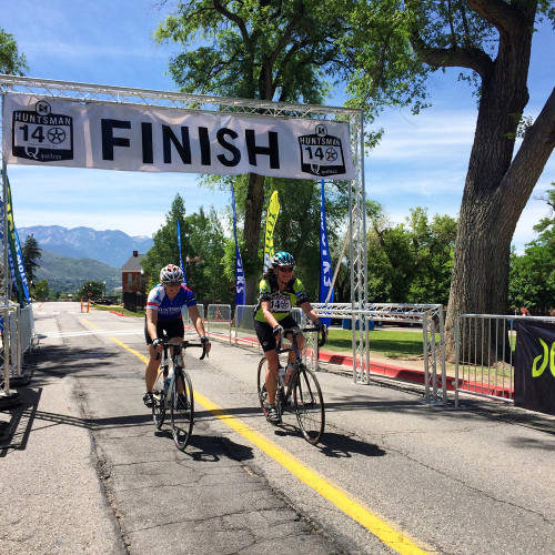 2 riders finish the Huntsman 140 in 2015.  Photo by Dave Iltis