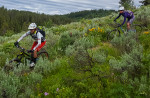 Nancy Rutheford and Celeste Young on the Rush Hour trail in the WYDAHO Region.