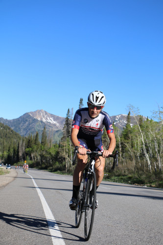 Cortlan Brown won the 2016 Porcupine Big Cottonwood Hill Climb with a time of 1:02:06.