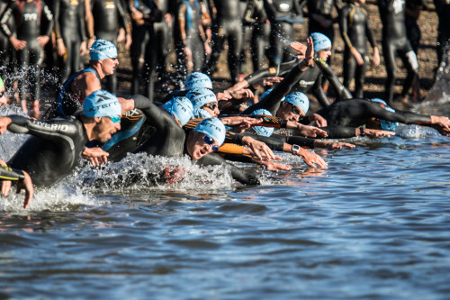 XTERRA Ogden opens with a swim in Pineview Reservoir. Photo courtesy of XTERRA Ogden.