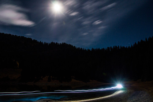 Mountain bike night riding