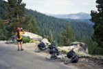 Resting at the Kaiser Pass Summit. Photo by Howard Shafer