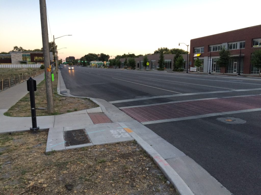 300 W between N. Temple and 600 N. needs bike lanes and lower speed limits. North of 600 North, the bike lanes need to be brought up to standard. Photo by Dave Iltis