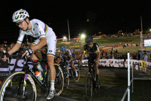 Wout Van Aert on his way to winning the 2016 Cross Vegas World Cup. Photo by Dave Iltis