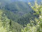 Steel trestles that are for bikes only. 
Photo by Roger Crandall