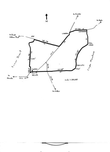 Map of Delta Dunes Bicycle Ride