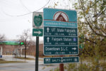 New wayfinding signage on the Jordan River Parkway. Photo by Dave Iltis