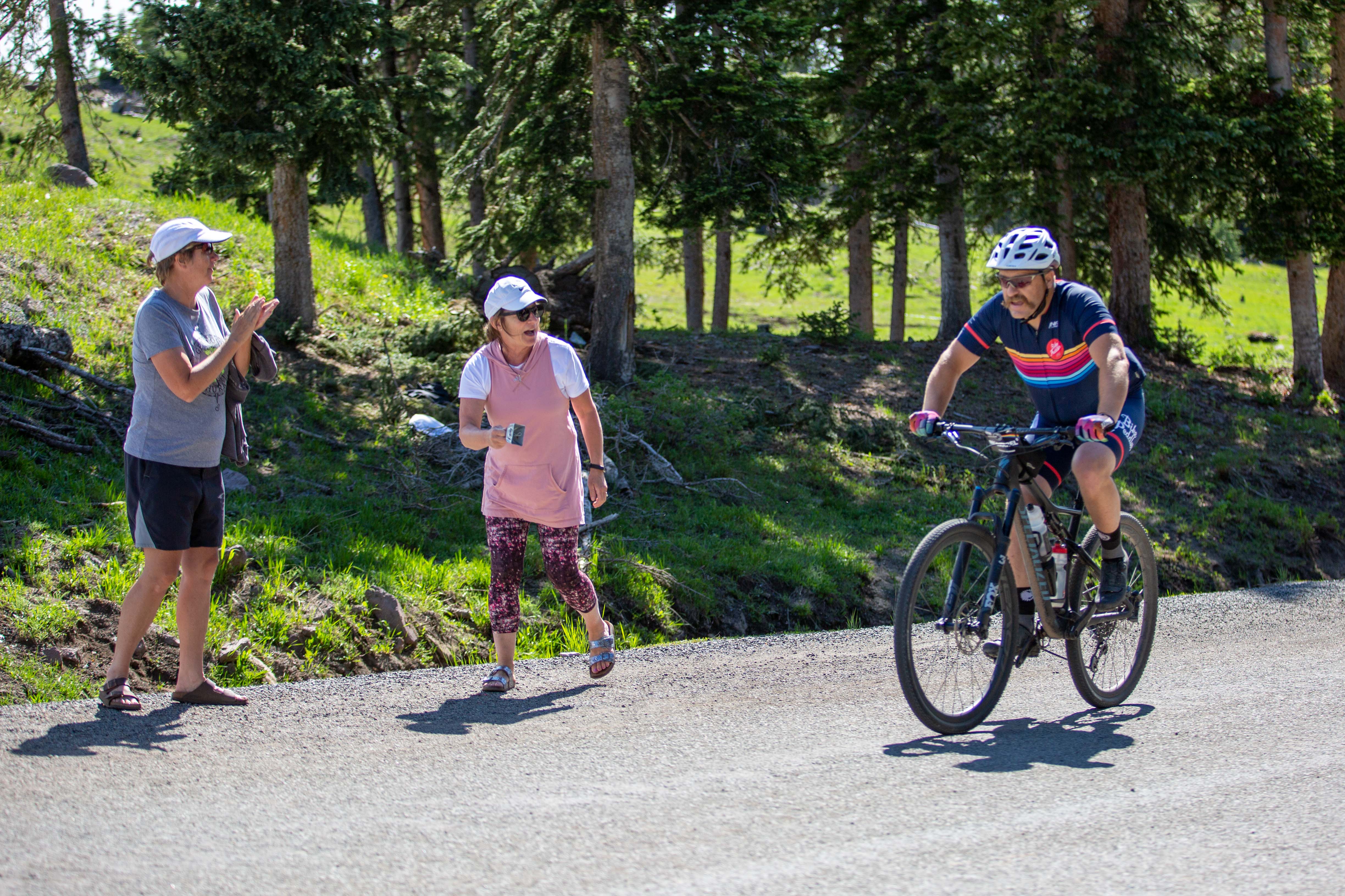 Sometimes, even when you're the last rider on the road like Josh McCarrel, it's about finishing your ninth consecutive Crusher in the Tushar ... Photo: Angie Harker.