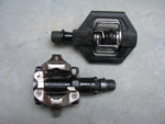 Shimano and Crank Brothers MTB pedals. Photo by John Higgins