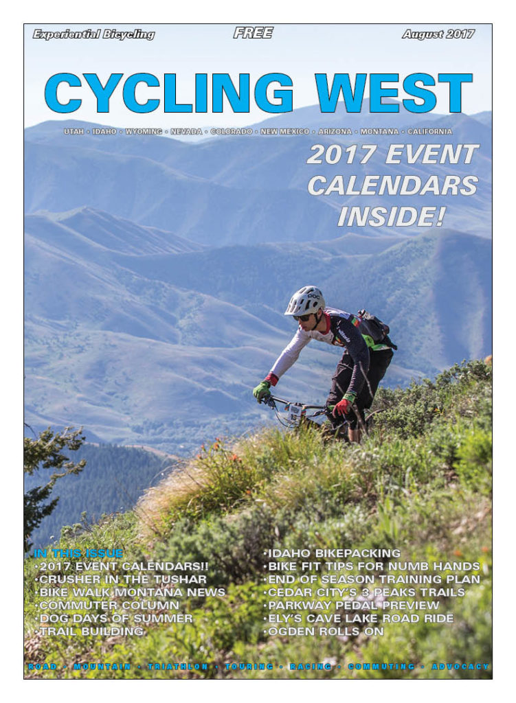 Cycling West August 2017 Cover Photo: Danny Fendler on course in the 2017 Sun Valley SCOTT Enduro Cup on July 1, 2017. Photo by Jay Dash/SCOTT Enduro Cup