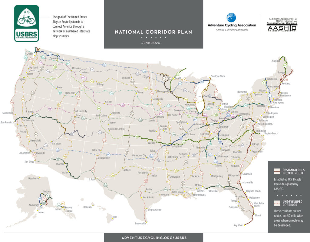 Map courtesy Adventure Cycling Association.