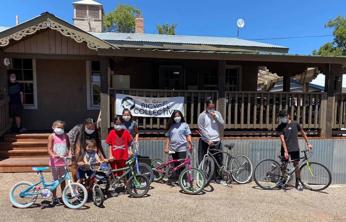 Giving Tuesday at the St. George Bicycle Collective. Photo by Essen Skabelund