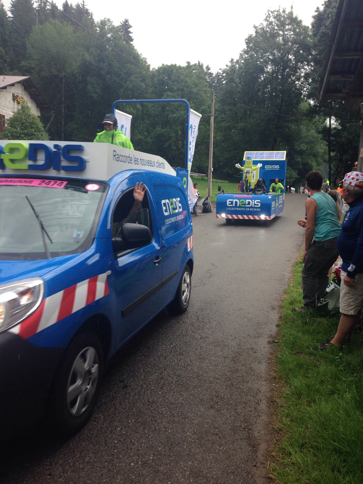 Sponsors in the caravan at the 2016 Tour de France. Photo by Enrique Arce-Larreta