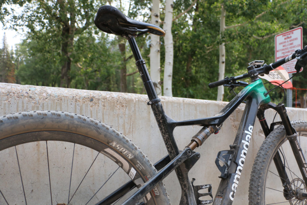 Alex Grant's race winning Cannondale Scalpel Hi-Mod 1. Snowbird Intermountain Cup, July 10, 2021, Snowbird, Utah. Photo by Dave Iltis