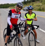 Bob Corman and Doug Fujii still smiling west of Hesperus, CO during the 2021 Race Across the West – photo by Vin Wolff