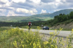 Bob Corman riding west of Hesperus, CO after recovering from his major bonk during the 2021 Race Across the West – photo by Chris Dunn