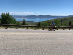 Chris climbing out of Bear Lake. Photo by Lou Melini