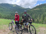 Chris and Kendra on the Hiawatha Trail. Photo courtesy Chris Blinzinger