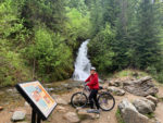 One of the interpretive signs on the Hiawatha trail. Photo by Chris Blinzinger