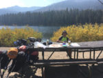 Lunch at Sylvan Lake to prepare to ride Sylvan Pass. Photo by Lou Melini