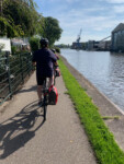 Zipping along a canal near Leiden, Netherlands. Photo by Matt Davidson