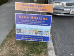 Anti-Hopkins Street bike lane sign in Berkeley, California. Photo by Dave Iltis