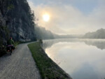 John Roberson riding along the C & O Canal Towpath. Photo by Roz Newmark