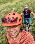 Tom and Jane heading up for some fun. Photo by Tom Jow