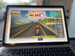 During my sweet spot interval workout on Zwift. Photo by Peter Abraham