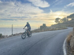 Dave Iltis pedaling on Spetses. Photo by Lisa Hazel